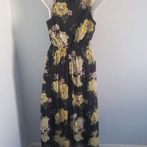 Disney Princess Juniors' Floral Surplice Maxi Dress - Picture 6 of 7